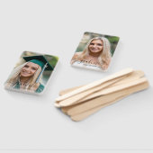 Moderne foto Elegant Afstuderen Handwaaier (Niet-gemonteerd)