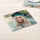 Moderne foto Elegant Afstuderen Kartonnen Onderzetters (Schuin)