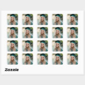Moderne foto Elegant Afstuderen Vierkante Sticker (Vel)