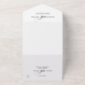 Moderne foto Elegant All In One Uitnodiging (Buitenkant)