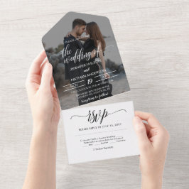 Moderne foto Elegant All In One Uitnodiging