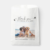 Moderne foto Elegant script Bedankt Pet Wedding Bedankzakje (Voorkant)