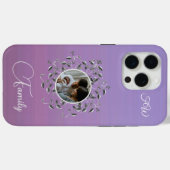 Moderne foto Elegant Script Vines Bladeren Case-Mate iPhone Case (Achterkant (horizontaal))