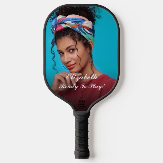 Moderne foto Elegant spelen Personaliseren Pickleball Paddle (Voorkant)