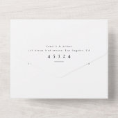 Moderne foto Elegant Stylish RSVP Wedding All In One Uitnodiging (Achterkant)