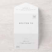 Moderne foto Elegant Stylish RSVP Wedding All In One Uitnodiging (Buitenkant)