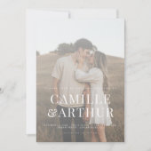Moderne foto Elegant Stylish Wedding Kaart (Voorkant)