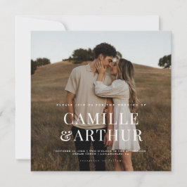 Moderne foto Elegant Stylish Wedding Kaart