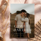 Moderne foto Elegant Stylish Wedding slaat de datu Kaart