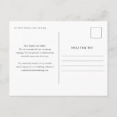 Moderne foto Elegant Stylish Wedding Uitnodiging Briefkaart (Achterkant)