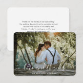 Moderne foto Elegant Wedding Bedankkaart (Voorkant / Achterkant)
