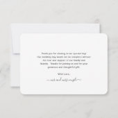 Moderne foto Elegant Wedding Bedankkaart (Achterkant)