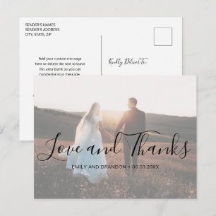 Moderne foto Elegant Wedding Briefkaart
