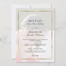 Moderne foto Elegant Wedding Kaart