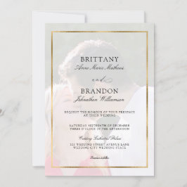 Moderne foto Elegant Wedding Kaart