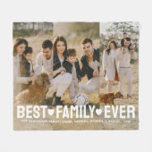 Moderne foto Elegante Beste Familie Ooit Collage Fleece Deken (Voorkant (Horizontaal))
