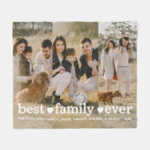 Moderne foto Elegante Beste Familie Ooit Collage Fleece Deken (Voorkant (Horizontaal))