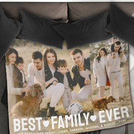 Moderne foto Elegante Beste Familie Ooit Collage Sherpa Deken