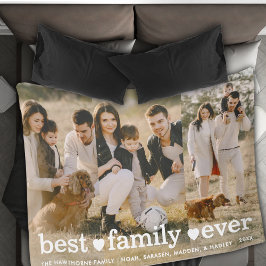 Moderne foto Elegante Beste Familie Ooit Collage Sherpa Deken