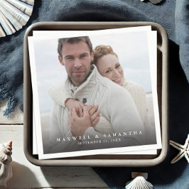 Moderne foto Elegante bruiloft servetten