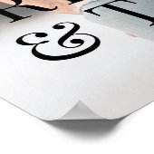 Moderne foto elegante huwelijksontvangst poster (Hoek)