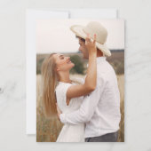 Moderne foto Elegante kalligrafie bruiloft Save The Date (Achterkant)