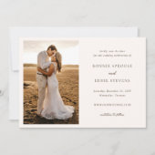 Moderne Foto Elegante Trouw Save The Date (Voorkant)