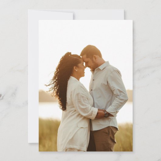 Moderne foto Elegante Typografie Christelijke brui Kaart (Achterkant)