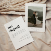 Moderne foto Elopement & Huwelijksreceptie Kaart