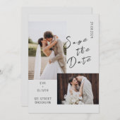 Moderne foto Emotionele stijlvolle bruiloft uitnod Kaart (Voorkant / Achterkant)