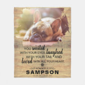 Moderne foto- en citatenrouwkaart huisdier | Lande Fleece Deken (Voorkant)