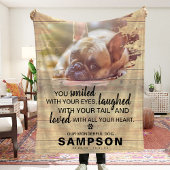 Moderne foto- en citatenrouwkaart huisdier | Lande Fleece Deken