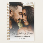 Moderne foto- en kalligrafie-bruiloft planner (Voorkant)