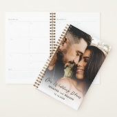Moderne foto- en kalligrafie-bruiloft planner (Display)