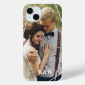 Moderne foto en monogram Case-Mate iPhone case (Achterkant)