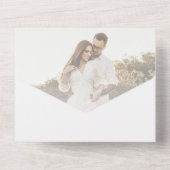 Moderne foto en overlay bruiloft all in one uitnodiging (Achterkant)