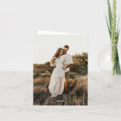 Moderne foto en overlay bruiloft bedankkaart (Achterkant)