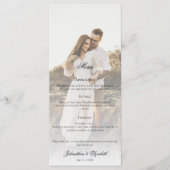 Moderne foto en overlay bruiloft menu (Voorkant)