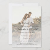 Moderne foto en overlay bruiloft repetitie diner kaart (Voorkant)