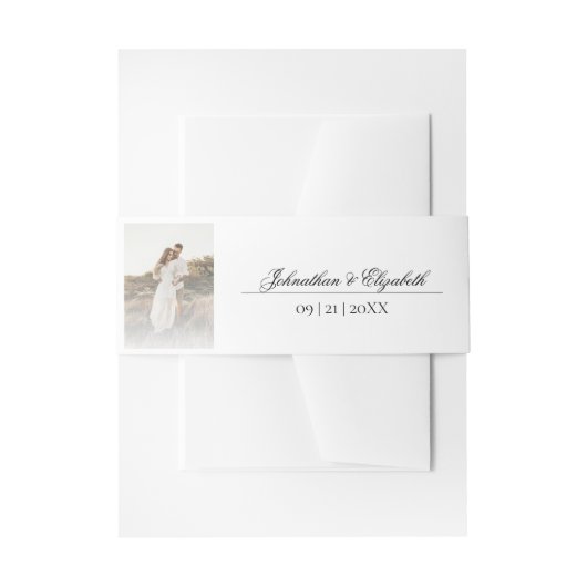 Moderne foto en overlay bruiloft uitnodigingen wikkel (Voorkant Voorbeeld)