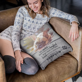 Moderne foto- en prijsverlies | Grijs Rustic Kussen