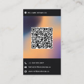 Moderne foto- en QR-code verticale kaart Visitekaartje (Achterkant)