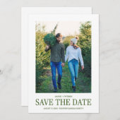 Moderne foto en Typografie Wedding Save The Date (Voorkant / Achterkant)