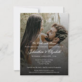 Moderne foto en zwart overlay repetitie diner kaart (Voorkant)