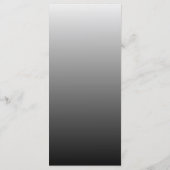 Moderne foto en zwarte overlay bruiloft menu (Achterkant)