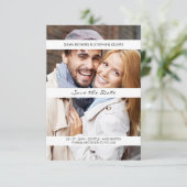 Moderne foto Engaged Couple Wedding Announcement Save The Date (Staand voorkant)
