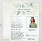 Moderne foto Eucalyptus Elegante rustieke Flyer (Voorkant / Achterkant)