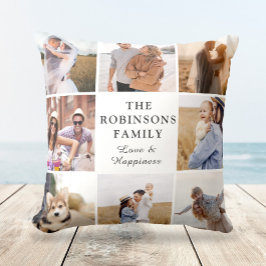 Moderne foto familie collage cadeau kussen
