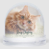 Moderne foto familie eerste kerst als een familie sneeuwbol (Achterkant)