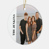 Moderne foto familie kerst ornament (Links)